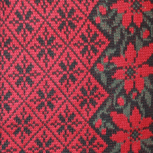 VTG 90s Red/Black Nordic Style Holiday Button-Up Cardigan Sweater Size Small - Picture 8 of 10